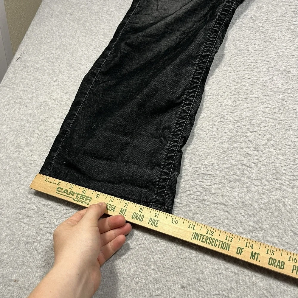 True Religion Pants Mens 38x32 Black Ricky Corduroy Cotton Blend Dark Y2K Stretc